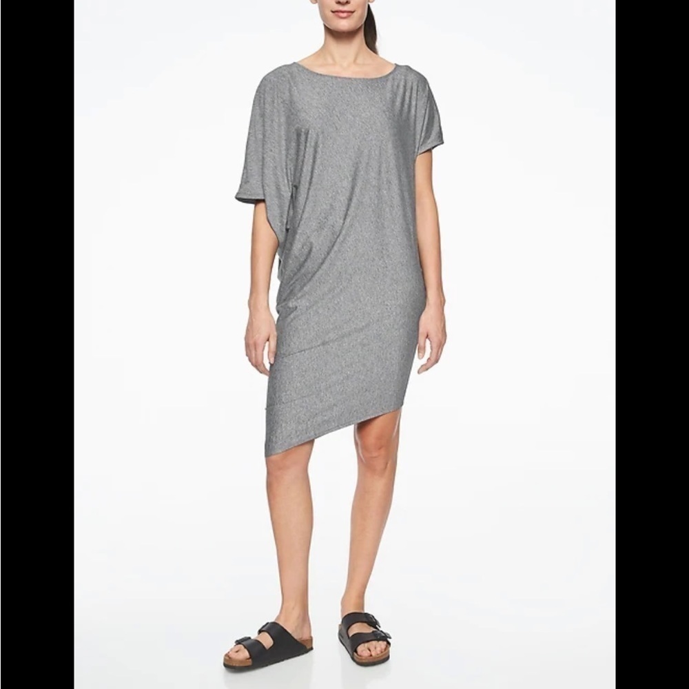 Athleta sun lover hilo upf modal heather gray asymmetrical dress